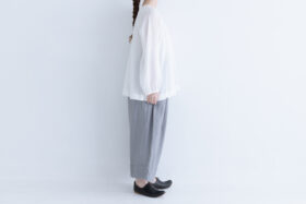 R180 AIRY GATHER PULLOVER white 2