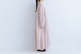 R181 AIRY GATHER ONE PIECE pink 2