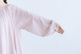 R181 AIRY GATHER ONE PIECE pink 5
