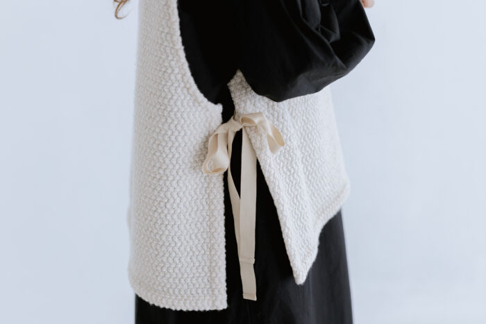 予約 G860 POPCORN RASCHEL STRING VEST milkyoff 9月中〜9月末 4