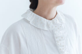 EMBROIDERY FRILL BLOUSE offwhite 5