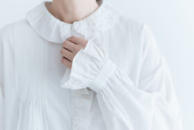 EMBROIDERY FRILL BLOUSE offwhite 4