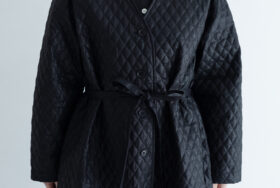 G872 COATING LINEN QUILT COAT black 4