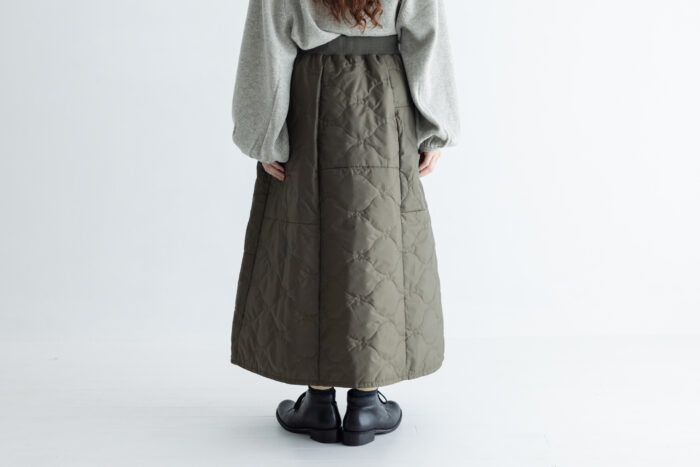 予約 LA260 URBAN QUILT PATCHWORK SKIRT khaki 10月末〜11月初 3