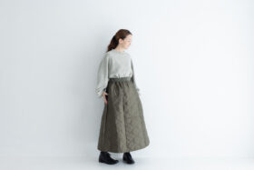 予約 LA260 URBAN QUILT PATCHWORK SKIRT khaki 10月末〜11月初 6