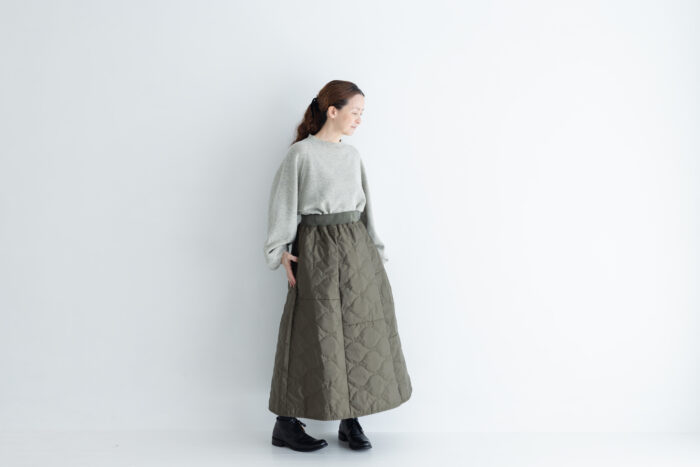 予約 LA260 URBAN QUILT PATCHWORK SKIRT khaki 10月末〜11月初 6