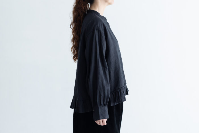 予約 G893 SWICHING TUCKED BLOUSE black 12月中〜12月末 2