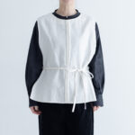予約 G888 CLASSICAL TUCKED STRING VEST white 10月末〜11月初
