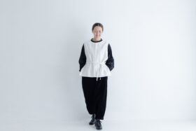 予約 G888 CLASSICAL TUCKED STRING VEST white 10月末〜11月初 6