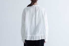 G893 SWICHING TUCKED BLOUSE white 3