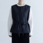 予約 G888 CLASSICAL TUCKED STRING VEST black 10月末〜11月初