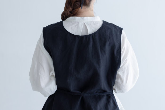 予約 G888 CLASSICAL TUCKED STRING VEST black 10月末〜11月初 5