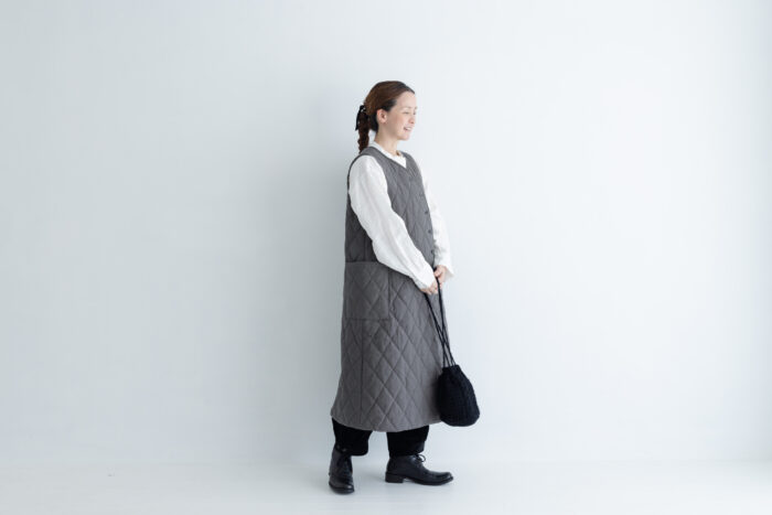 予約 G890 AINO NO SLEEVE COAT charcoal 11月中〜11月末 5