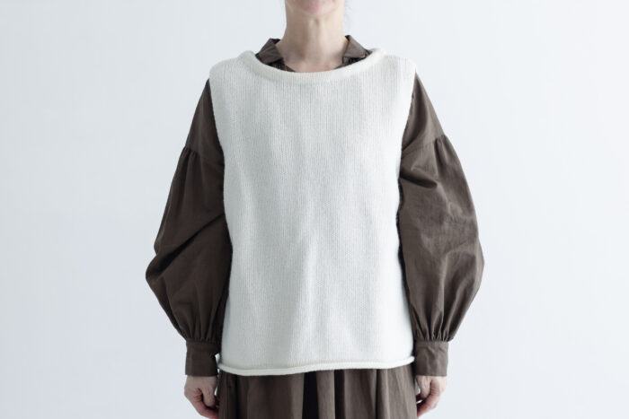 予約 G882 MODERNIST KNIT STRING VEST snow white 10月末〜11月初 1