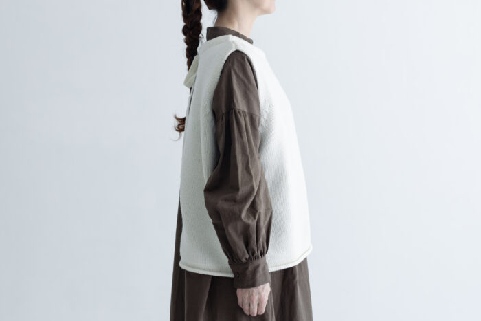 予約 G882 MODERNIST KNIT STRING VEST snow white 10月末〜11月初 2