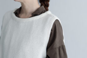 予約 G882 MODERNIST KNIT STRING VEST snow white 10月末〜11月初 4
