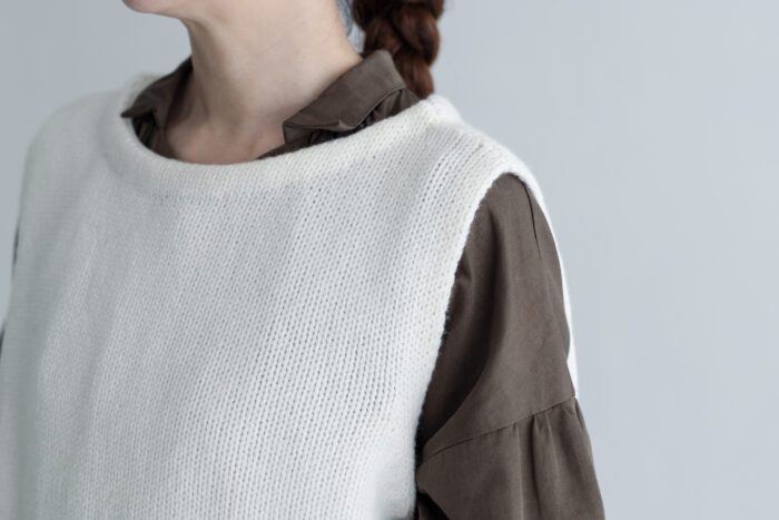 予約 G882 MODERNIST KNIT STRING VEST snow white 10月末〜11月初 4