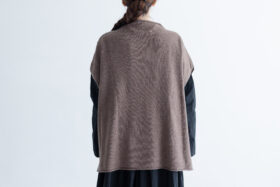 予約 G874 BOTTLE NECK KNIT VEST coffee 10月初〜10月中 3