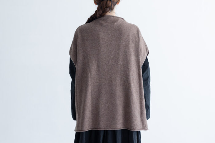 予約 G874 BOTTLE NECK KNIT VEST coffee 10月初〜10月中 3