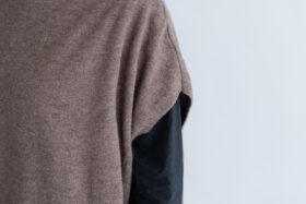 予約 G874 BOTTLE NECK KNIT VEST coffee 10月初〜10月中 4