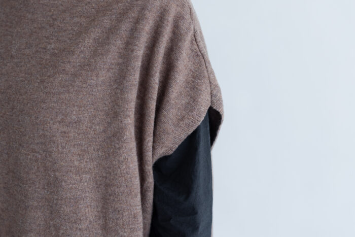 予約 G874 BOTTLE NECK KNIT VEST coffee 10月初〜10月中 4