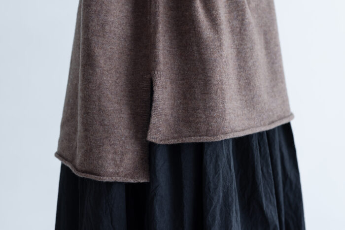予約 G874 BOTTLE NECK KNIT VEST coffee 10月初〜10月中 5