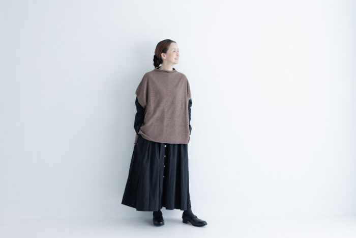 予約 G874 BOTTLE NECK KNIT VEST coffee 10月初〜10月中 6