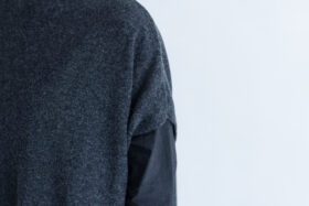 予約 G874 BOTTLE NECK KNIT VEST charcoal black 10月初〜10月中 5