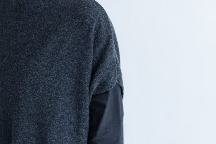 予約 G874 BOTTLE NECK KNIT VEST charcoal black 10月初〜10月中 5