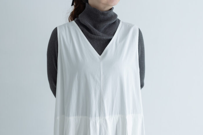 予約 G870 SWICHING BOX PLEATED NO SLEEVE DRESS white  9月末〜10月初 4