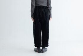 予約 R201 CORDUROY BUTTON PANTS black 10月末〜11月初 3