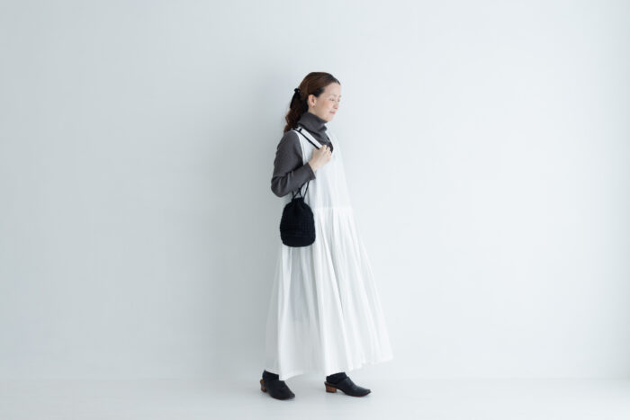 予約 G870 SWICHING BOX PLEATED NO SLEEVE DRESS white  9月末〜10月初 5