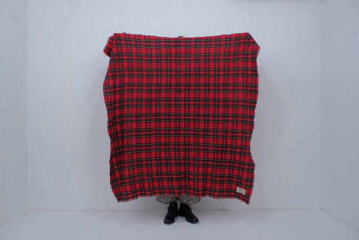 WOOL TARTAN CHECK BLANKET royal stewart 5