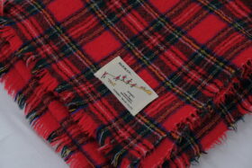 WOOL TARTAN CHECK BLANKET royal stewart 4