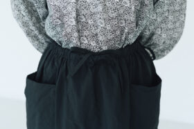 GARMENT DYE POCKET SKIRT black 4