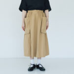 GARMENT DYE POCKET SKIRT beige