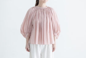 GARMENT DYE GATHER SMOCK  pink 1