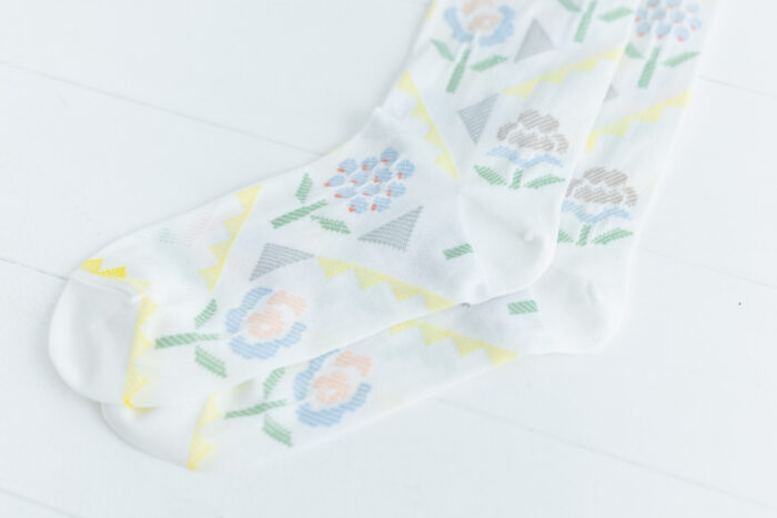 garden socks white 3