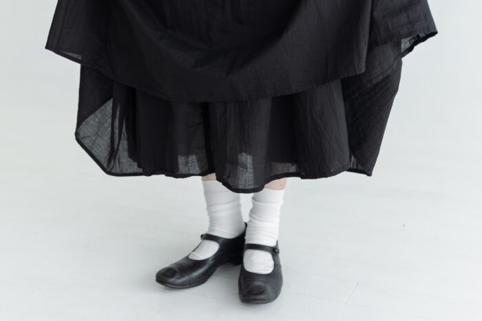 GARMENT DYE GATHER SKIRT black 5