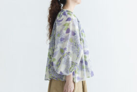 BOTANICAL MOTIF GATHER SMOCK 2