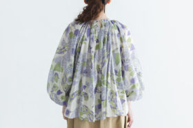 BOTANICAL MOTIF GATHER SMOCK 3