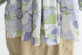 BOTANICAL MOTIF GATHER SMOCK 5