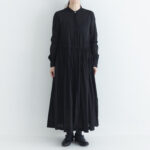 GARMENT DYE FRONT OPEN SHIRT DRESS black