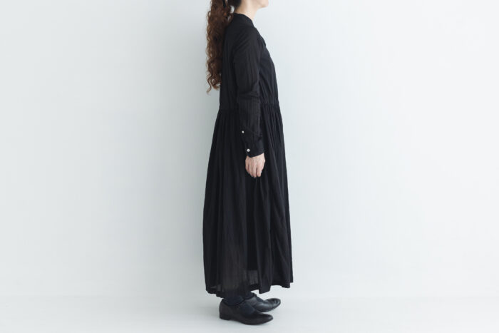 GARMENT DYE FRONT OPEN SHIRT DRESS black 2