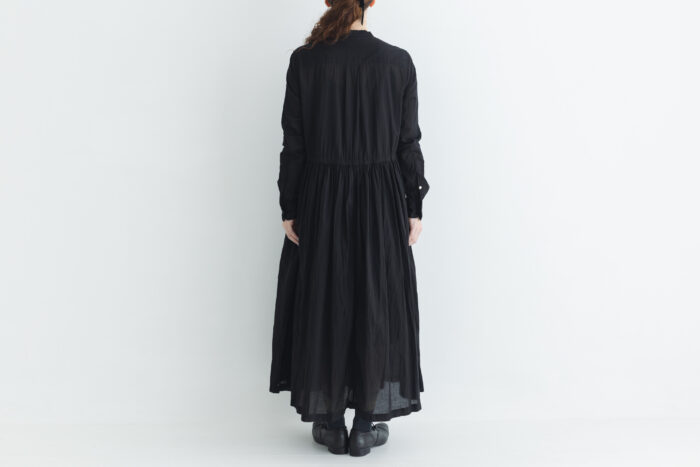 GARMENT DYE FRONT OPEN SHIRT DRESS black 3