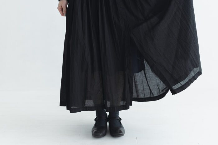 GARMENT DYE FRONT OPEN SHIRT DRESS black 5