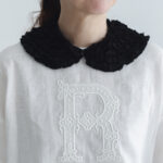 COTTON FRILL COLLAR black