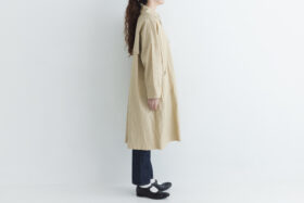 GARMENT DYE UMBRELLA COAT beige 2