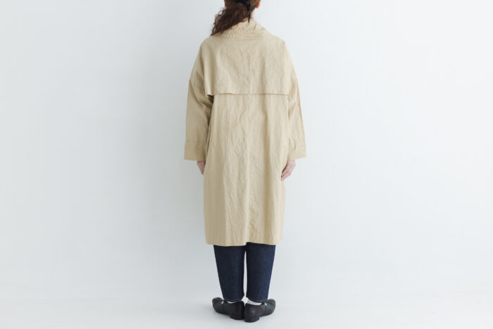 GARMENT DYE UMBRELLA COAT beige 3