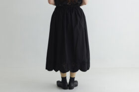 SCALLOPED LACE GATHER SKIRT black サイズ1 3